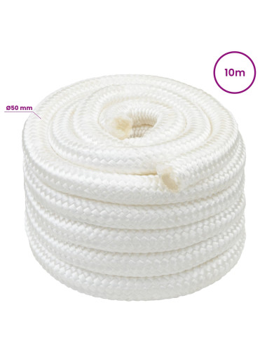 Corda multiuso 50 mm 10 m Bianco PP 15000 kg Carico massimo