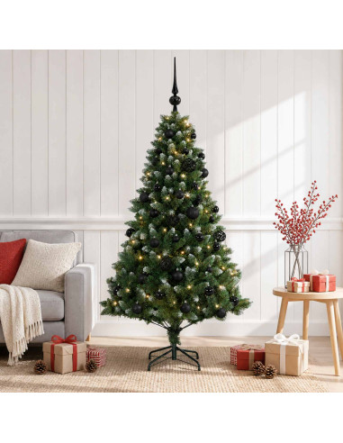 Albero di Natale Artificiale con Palline 120 cm 150 LED