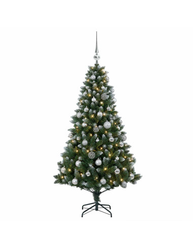 Albero di Natale Artificiale con Palline 120 cm 150 LED