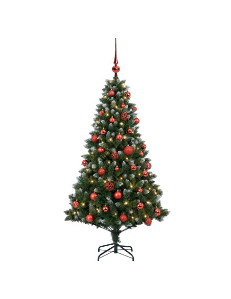 Albero di Natale Artificiale con Palline 120 cm 150 LED