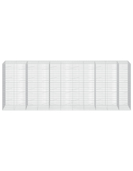 Gabione con Filo da 3,5 mm e Rete da 5x10 cm 550x100x200 cm