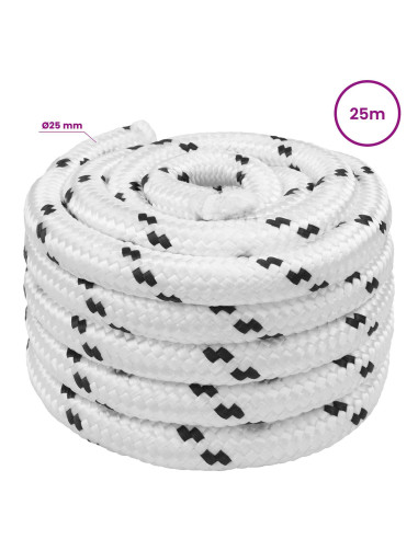 Corda multiuso 25 mm 25 m Bianco Poliestere