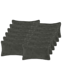 Federa 12 pz HOUTEN Grigio Scuro 40 x 80 cm Bouclé
