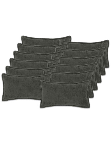 Federa 12 pz HOUTEN Grigio Scuro 40 x 80 cm Bouclé