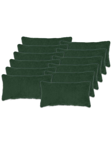 Federa 12 pcs HEERLEN Verde Scuro 40 x 80 cm Bouclé
