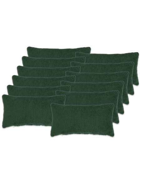 Federa 12 pcs HEERLEN Verde Scuro 40 x 80 cm Bouclé