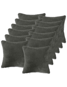 Federa 12 pcs HEERLEN Grigio Scuro 50 x 50 cm Bouclé