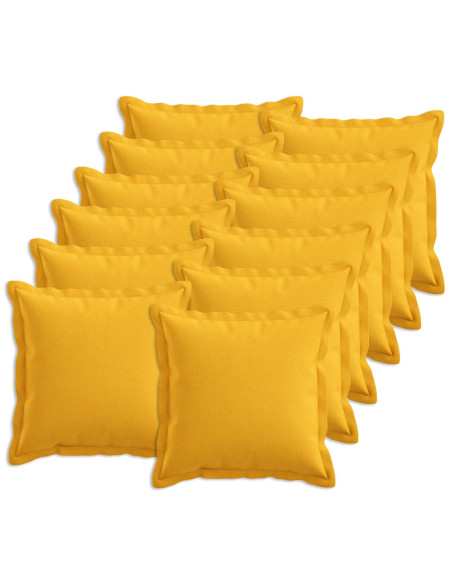 Federa 12 pcs HOUTEN Giallo Chiaro 45 x 45 cm Lino