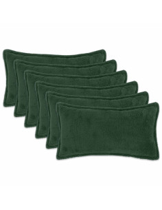 Federa 6 pcs HOUTEN Verde Scuro 40 x 70 cm Bouclé