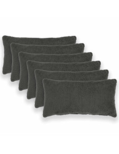 Federa 6 pz HEERLEN Grigio Scuro 40 x 80 cm Bouclé