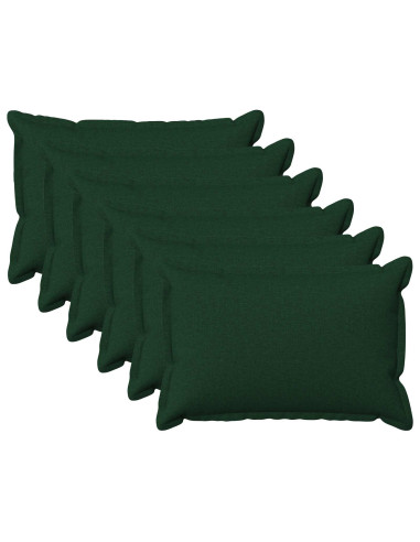 Federa 6 pcs HOUTEN Verde Scuro 50 x 80 cm Lino
