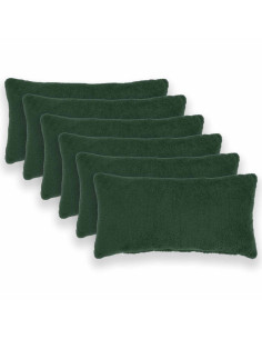 Federa 6 pcs HEERLEN Verde Scuro 40 x 70 cm Bouclé