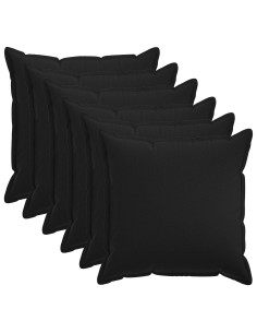 Federa 6 pcs HOUTEN Nero 60 x 60 cm Lino
