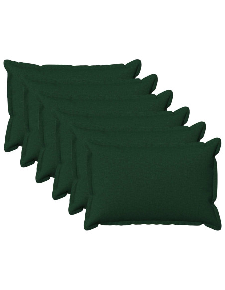 Federa 6 pcs HOUTEN Verde Scuro 50 x 70 cm Lino