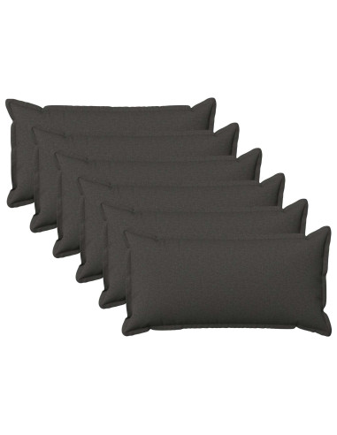 Federa 6 pcs HOUTEN Grigio Scuro 40 x 70 cm Lino