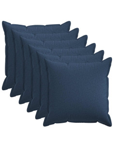 Federa 6 pcs HOUTEN Blu 55 x 55 cm Lino