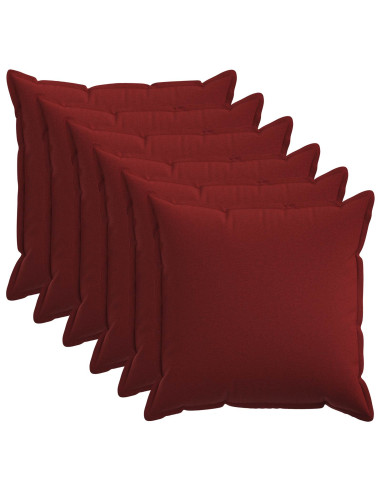 Federa 6 pcs HOUTEN Rosso Vino 55 x 55 cm Lino