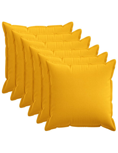 Federa 6 pcs HOUTEN Giallo Chiaro 55 x 55 cm Lino