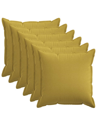 Federa 6 pcs HOUTEN Verde chiaro 55 x 55 cm Lino