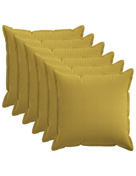 Federa 6 pcs HOUTEN Verde chiaro 55 x 55 cm Lino