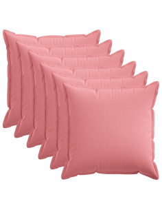 Federa 6 pcs HOUTEN Rosa 55 x 55 cm Lino