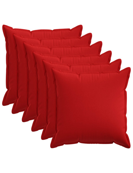 Federa 6 pcs HOUTEN Rosso 55 x 55 cm Lino