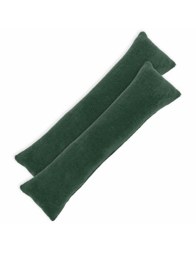 Federa 2 pcs HEERLEN Verde Scuro 40 x 145 cm Bouclé