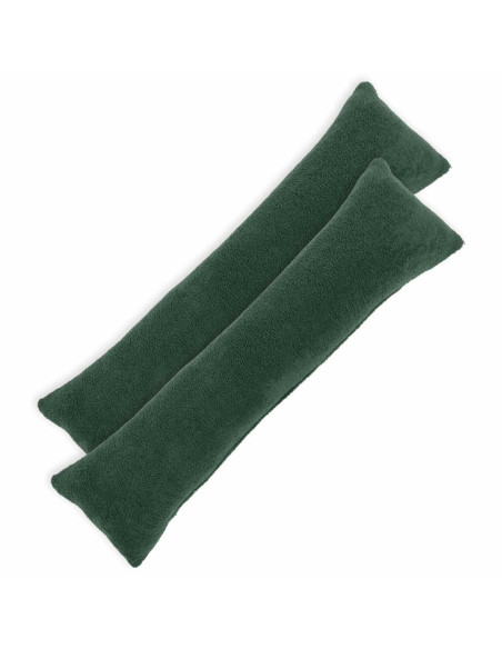Federa 2 pcs HEERLEN Verde Scuro 40 x 145 cm Bouclé