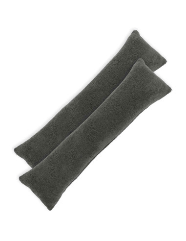Federa 2 pcs HEERLEN Grigio Scuro 40 x 145 cm Bouclé