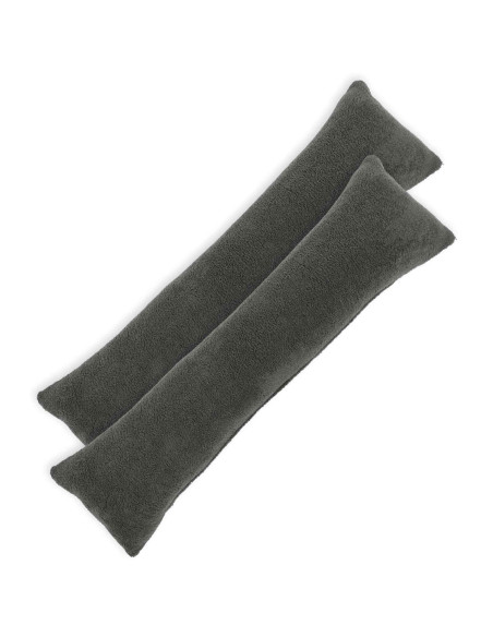 Federa 2 pcs HEERLEN Grigio Scuro 40 x 145 cm Bouclé