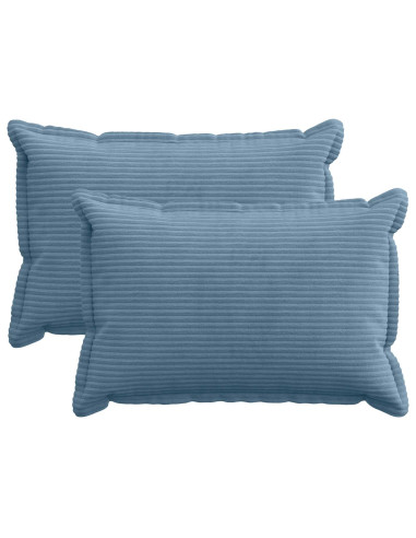 Federa 2 pz HOUTEN Blu 50 x 80 cm corduroy