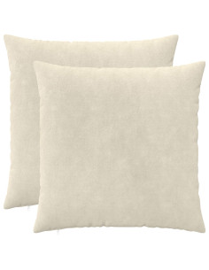 Federa 2 pcs HEERLEN Crema 55 x 55 cm Fleece in microfibra