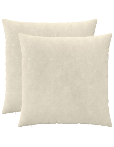 Federa 2 pcs HEERLEN Crema 55 x 55 cm Fleece in microfibra