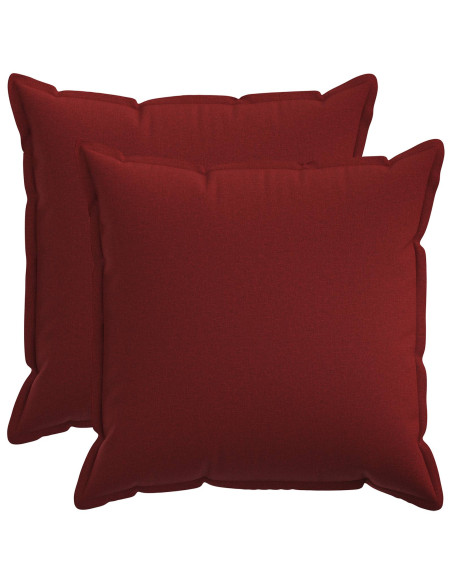Federa 2 pcs HOUTEN Rosso Vino 55 x 55 cm Lino