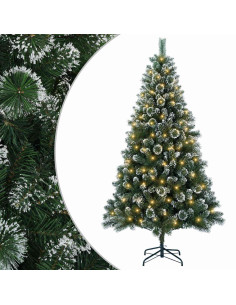Albero di Natale artificiale 150 cm 150 LED Bianco caldo
