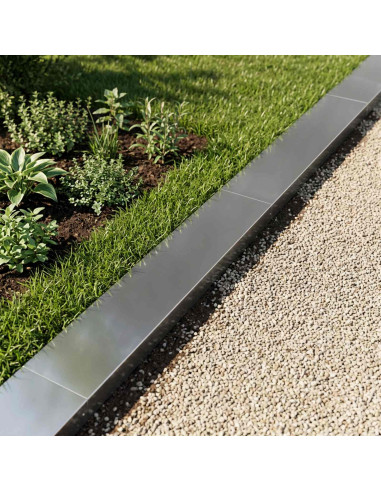 Profilo di copertura per giardino 10 pz 100 x 20 x 5 cm