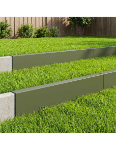 Profilo di copertura per giardino 10 pz 100 x 5 x 15 cm Acciaio