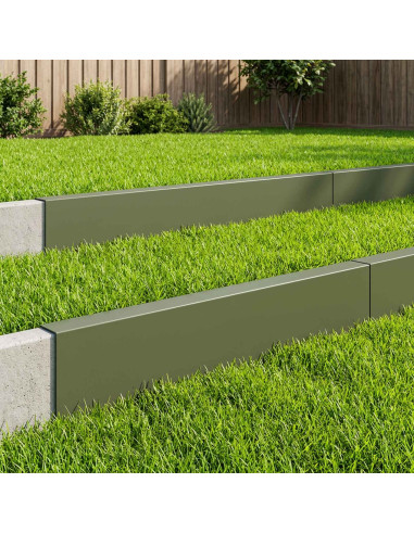 Profilo di copertura per giardino 10 pz 100 x 5 x 15 cm Acciaio