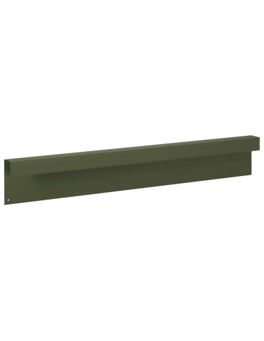 Profilo di copertura per giardino 10 pz 100 x 5 x 15 cm Acciaio