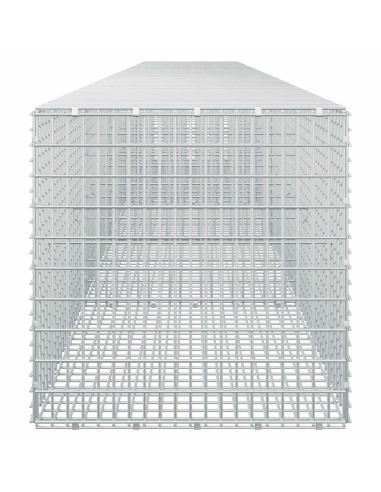 Gabione con filo da 3,5 mm e rete da 5x2,5 cm 500x50x50 cm