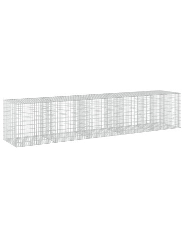 Gabione con Filo da 5 mm e Rete da 5x10 cm 500x100x100 cm