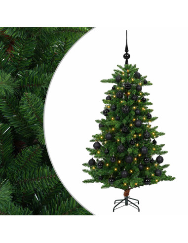 Albero di Natale Artificiale con Palline 120 cm 150 LED