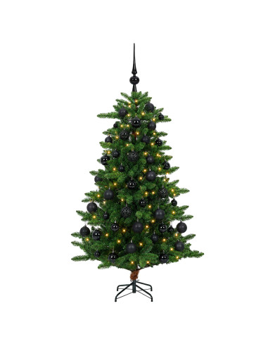 Albero di Natale Artificiale con Palline 120 cm 150 LED