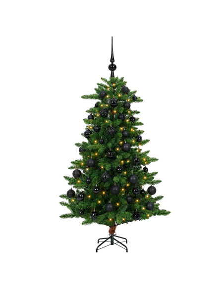 Albero di Natale Artificiale con Palline 120 cm 150 LED