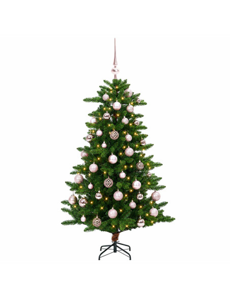 Albero di Natale Artificiale con Palline 120 cm 150 LED