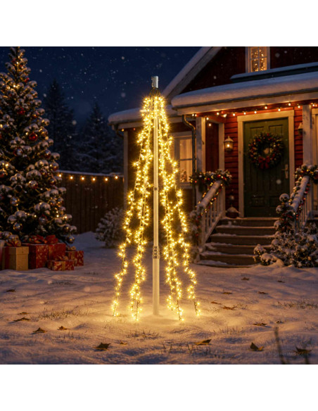Ghirlande luminose per alberi di Natale Bianco caldo PVC