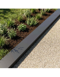 Profilo di copertura per giardino 2 pz 100 x 20 x 5 cm Acciaio