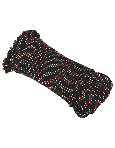 Corda multiuso 5 mm 250 m Nero e Rosso PP 150 kg Carico massimo