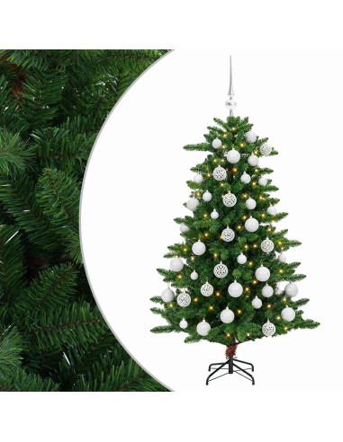 Albero di Natale Artificiale con Palline 120 cm 150 LED