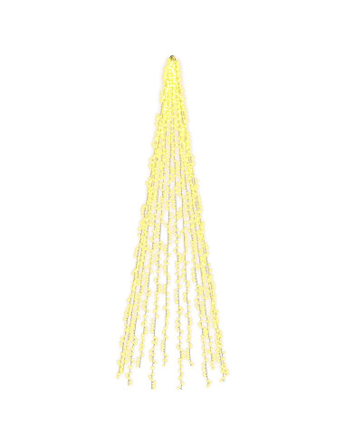 Ghirlande luminose per alberi di Natale Bianco caldo PVC